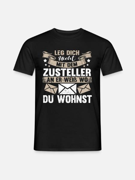 Briefträger Paketbote Lustig Postbote Geschenk - Männer T-Shirt - Schwarz