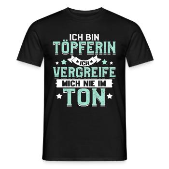 Lustig Töpfern Keramiker Töpfer Keramik Geschenk - Männer T-Shirt - Schwarz - Vorne - AI Model Male 178 light (178cm)