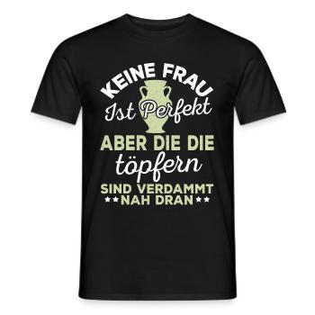 Lustig Töpfern Keramiker Töpfer Keramik Geschenk - Männer T-Shirt - Schwarz - Vorne - AI Model Male 178 light (178cm)
