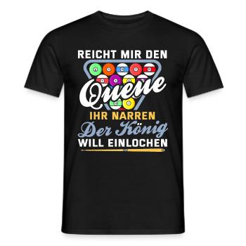 Lustig Spruch Billard Queue Billardkugel Geschenk - Männer T-Shirt - Schwarz - Vorne - AI Model Male 178 light (178cm)