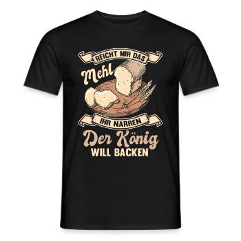 Bäcker Bäckerei Lustiger Spruch Brot Geschenk - Männer T-Shirt - Schwarz - Vorne - AI Model Male 178 light (178cm)