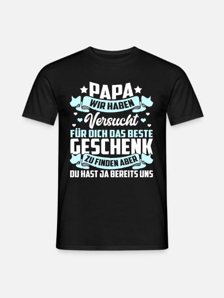 Lustig Papa Vater Kind Baby Vatertag Geschenk Süß - Männer T-Shirt - Schwarz