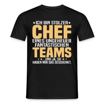 Lustig Chef Boss Mitarbeiter Beruf Spruch Geschenk - Männer T-Shirt - Schwarz - Vorne - AI Model Male 178 light (178cm)