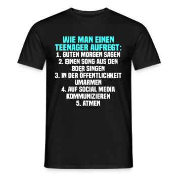Lustig Teenager Spruch Pubertät Geschenk - Männer T-Shirt - Schwarz - Vorne - AI Model Male 178 light (178cm)
