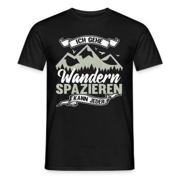 Wandern Lustiges Hiking Geschenk Natur Freiheit - Männer T-Shirt - Schwarz - Vorne - AI Model Male 178 light (178cm)