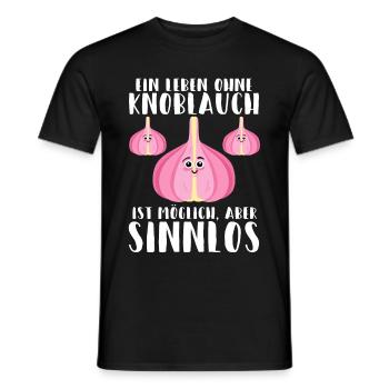 Lustig Knoblauch Gewürz Essen Spruch Geschenk - Männer T-Shirt - Schwarz - Vorne - AI Model Male 178 light (178cm)