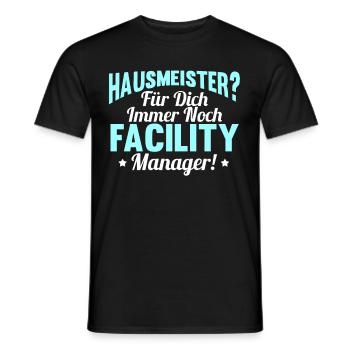 Lustig Hausmeister Facility Manager Job Geschenk - Männer T-Shirt - Schwarz - Vorne - AI Model Male 178 light (178cm)