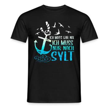Küstenkind Norddeutschland Sylt Nordsee Geschenk - Männer T-Shirt - Schwarz - Vorne - AI Model Male 178 light (178cm)