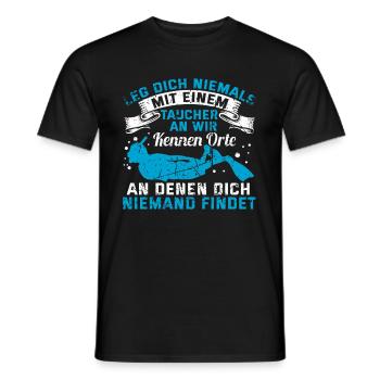 Lustig Tauchen Scuba Diving Taucher Geschenk Geek - Männer T-Shirt - Schwarz - Vorne - AI Model Male 178 light (178cm)