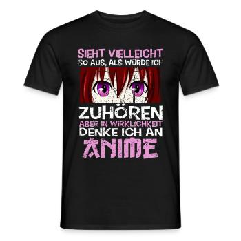 Anime Lustig Manga Geek Kawaii Süß Otaku Geschenk - Männer T-Shirt - Schwarz - Vorne - AI Model Male 178 light (178cm)