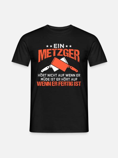 Lustig Metzger Spruch Beil Fleischer Geschenk - Männer T-Shirt - Schwarz