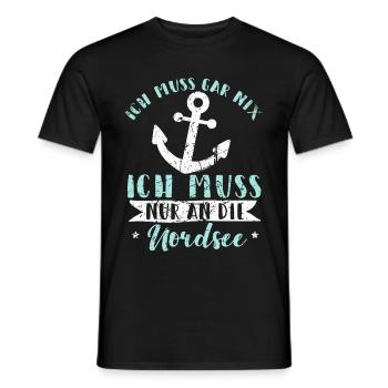 Küstenkind Norddeutschland Ostsee Nordsee Geschenk - Männer T-Shirt - Schwarz - Vorne - AI Model Male 178 light (178cm)