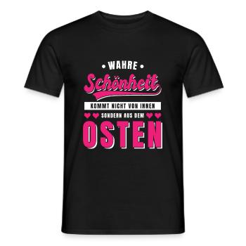 Osten Spruch Lustig DDR Mauerfall Berlin Geschenk - Männer T-Shirt - Schwarz - Vorne - AI Model Male 178 light (178cm)