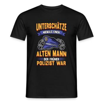 Lustig Polizei Cop Polizist Beruf Spruch Geschenk - Männer T-Shirt - Schwarz - Vorne - AI Model Male 178 light (178cm)