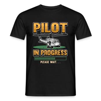 Cadeau drôle de pilote d'hélicoptère d'hélicoptère - T-shirt homme - noir - Devant - AI Model Male 178 light (178cm)