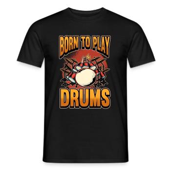 Music instrument drummer drummer gifts - Men's T-Shirt - black - Front - AI Model Male 178 light (178cm)