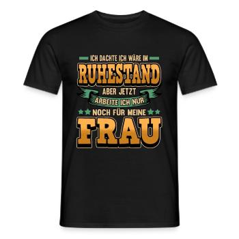 Rente Ruhestand Pension Spruch Lustig Geschenk - Männer T-Shirt - Schwarz - Vorne - AI Model Male 178 light (178cm)