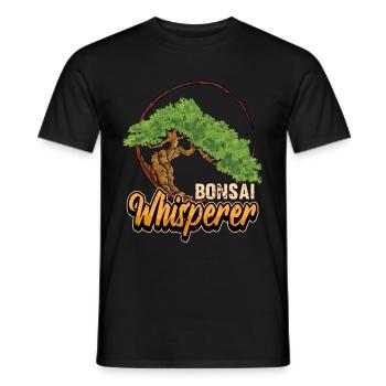 Lustig Bonsai Flüsterer Japan Baum Spruch Geschenk - Männer T-Shirt - Schwarz - Vorne - AI Model Male 178 light (178cm)