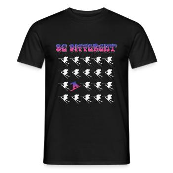 Ski snowboard disant cadeau de piste de ski de sports d'hiver - T-shirt homme - noir - Devant - AI Model Male 178 light (178cm)