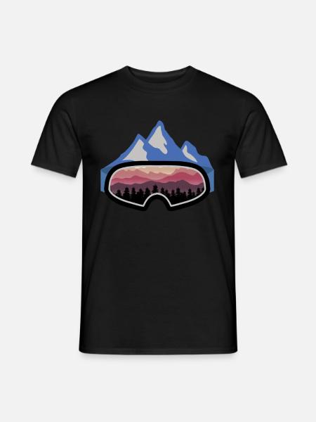 Ski snowboard apres ski saying vintage gift - Men's T-Shirt - black