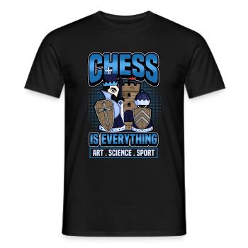 Chess Checkmate Funny Board Game Gift - Men's T-Shirt - black - Front - AI Model Male 178 light (178cm)