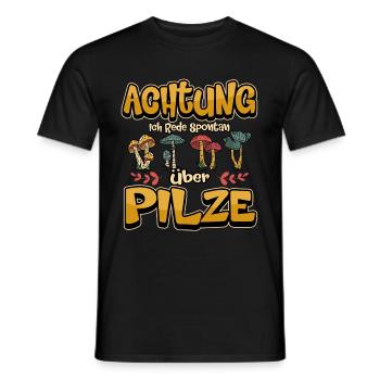 Lustig Champignons Pilzsammler Wald Pilz Geschen - Männer T-Shirt - Schwarz - Vorne - AI Model Male 178 light (178cm)