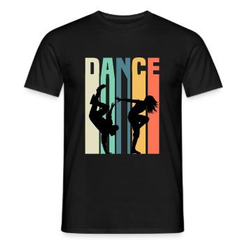 Danseur de danse hip hop breakdance disant cadeau - T-shirt homme - noir - Devant - AI Model Male 178 light (178cm)