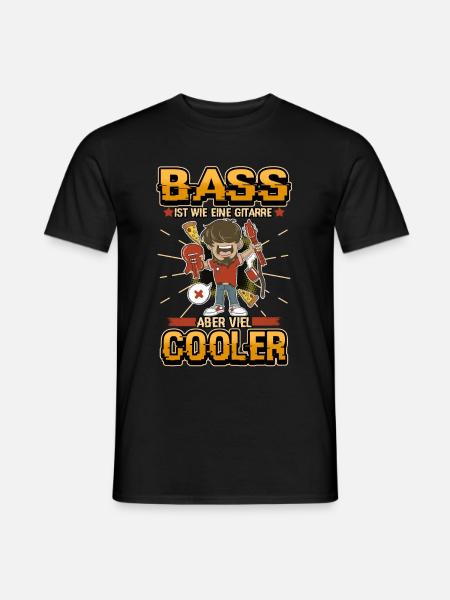 Bass Gitarre Instrument Rock Spruch Geschenk - Männer T-Shirt - Schwarz