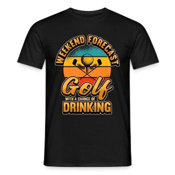 Golf Course Golf Balls Hobby Funny Gift - Men's T-Shirt - black - Front - AI Model Male 178 light (178cm)