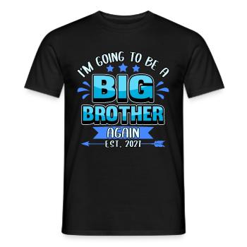 Großer Bruder 2021 Lustig Schwangerschaft Geschenk - Männer T-Shirt - Schwarz - Vorne - AI Model Male 178 light (178cm)
