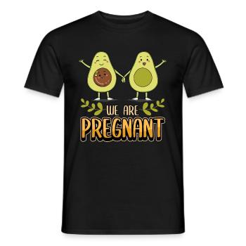 Schwangerschaft Wir sind Schwanger Avocado Baby - Männer T-Shirt - Schwarz - Vorne - AI Model Male 178 light (178cm)