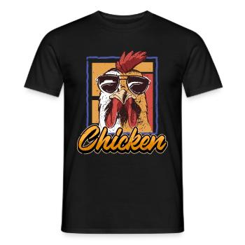 Hahn Hühner Henne Ei Hahn Sagen Geschenk - Männer T-Shirt - Schwarz - Vorne - AI Model Male 178 light (178cm)