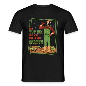 Garten Gärtnerin Gartenarbei Pflanzen Geschenk - Männer T-Shirt - Schwarz - Vorne - AI Model Male 178 light (178cm)