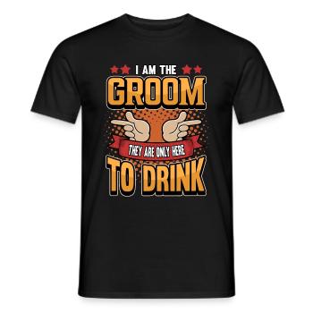 Bachelorette party groom bride bachelor - Men's T-Shirt - black - Front - AI Model Male 178 light (178cm)