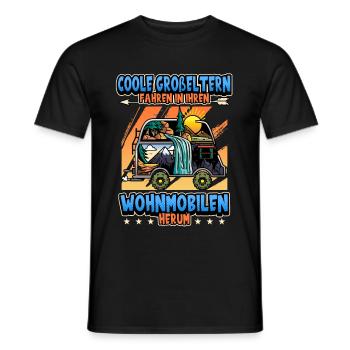 Camping Großeltern Oma Opa Wohnwagen Geschenk - Männer T-Shirt - Schwarz - Vorne - AI Model Male 178 light (178cm)