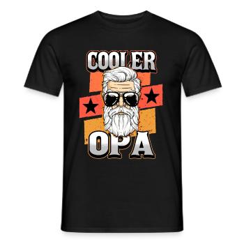 Cooler Opa Vatertag Lustig Großeltern Geschenk - Männer T-Shirt - Schwarz - Vorne - AI Model Male 178 light (178cm)