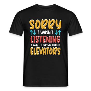 Elevator Fitter Mechatronics Elevator Profession Gift - Men's T-Shirt - black - Front - AI Model Male 178 light (178cm)