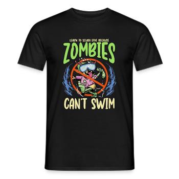Diving Snorkeling Holiday Coral Reef Diver - Men's T-Shirt - black - Front - AI Model Male 178 light (178cm)