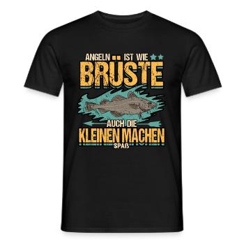 Angeln Fischen Fisch Lustig Angelrute Fischer - Männer T-Shirt - Schwarz - Vorne - AI Model Male 178 light (178cm)