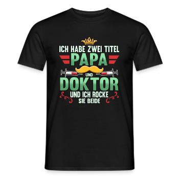 Vatertag Sohn Tochter Männertag Spruch Lustig - Männer T-Shirt - Schwarz - Vorne - AI Model Male 178 light (178cm)