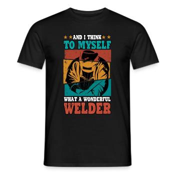 Welder Welder Welding Expert Funny Profession - Men's T-Shirt - black - Front - AI Model Male 178 light (178cm)