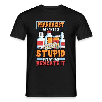 Pharmacist Pharmaceutical Medicine Funny Profession - Men's T-Shirt - black - Front - AI Model Male 178 light (178cm)