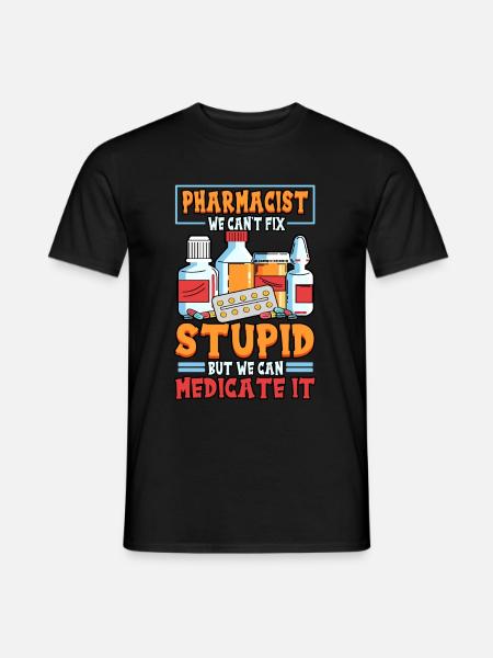 Apotheker Pharmazeutisch Medizin Lustig Beruf - T-shirt herr - svart