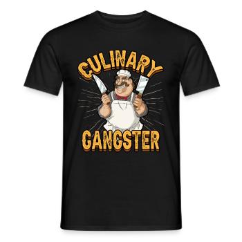 Cuisine Restaurant Gastronomie Bonnet de cuisine - T-shirt homme - noir - Devant - AI Model Male 178 light (178cm)