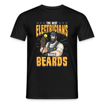 Électricien Electricité Artisans Métier Drôle - T-shirt homme - noir - Devant - AI Model Male 178 light (178cm)
