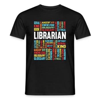 Bibliothèque livre e-book Thriller écrivain - T-shirt homme - noir - Devant - AI Model Male 178 light (178cm)