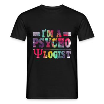 Psychologue Thérapeute Thérapie Psychologue Profession - T-shirt homme - noir - Devant - AI Model Male 178 light (178cm)