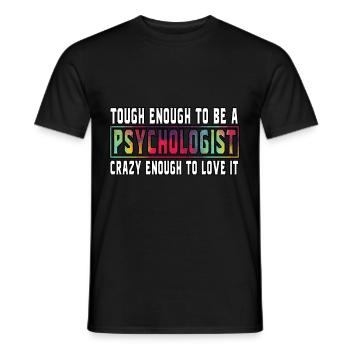Psychologue Thérapeute Thérapie Psychologue Profession - T-shirt homme - noir - Devant - AI Model Male 178 light (178cm)