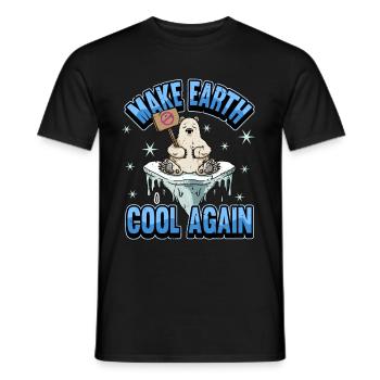 Eisbär Klimawandel Globale Erwärmung Aktivisten - Männer T-Shirt - Schwarz - Vorne - AI Model Male 178 light (178cm)