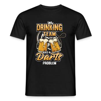 Fléchettes Fléchettes Fléchettes jeu de fléchettes Sport Bière cadeau - T-shirt homme - noir - Devant - AI Model Male 178 light (178cm)